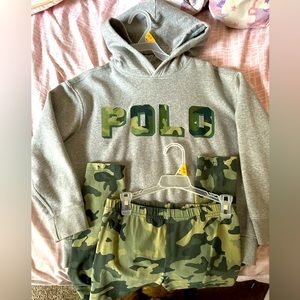 Girls Polo Hoodie Set